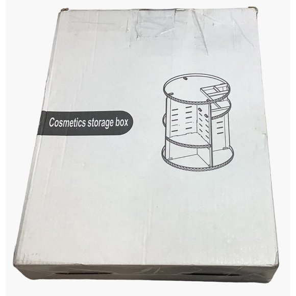 Rotating Make Up Organizer 360 Degree Cosmetic Shelve Display Case Clear Storage - Picture 2 of 4